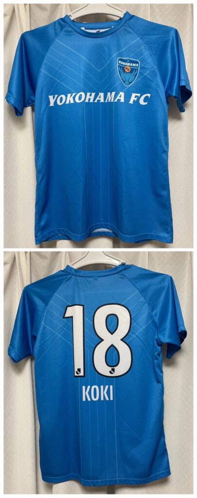 メルカリに出品した横浜FC時代の小川航基選手のレプリカユニフォームの画像